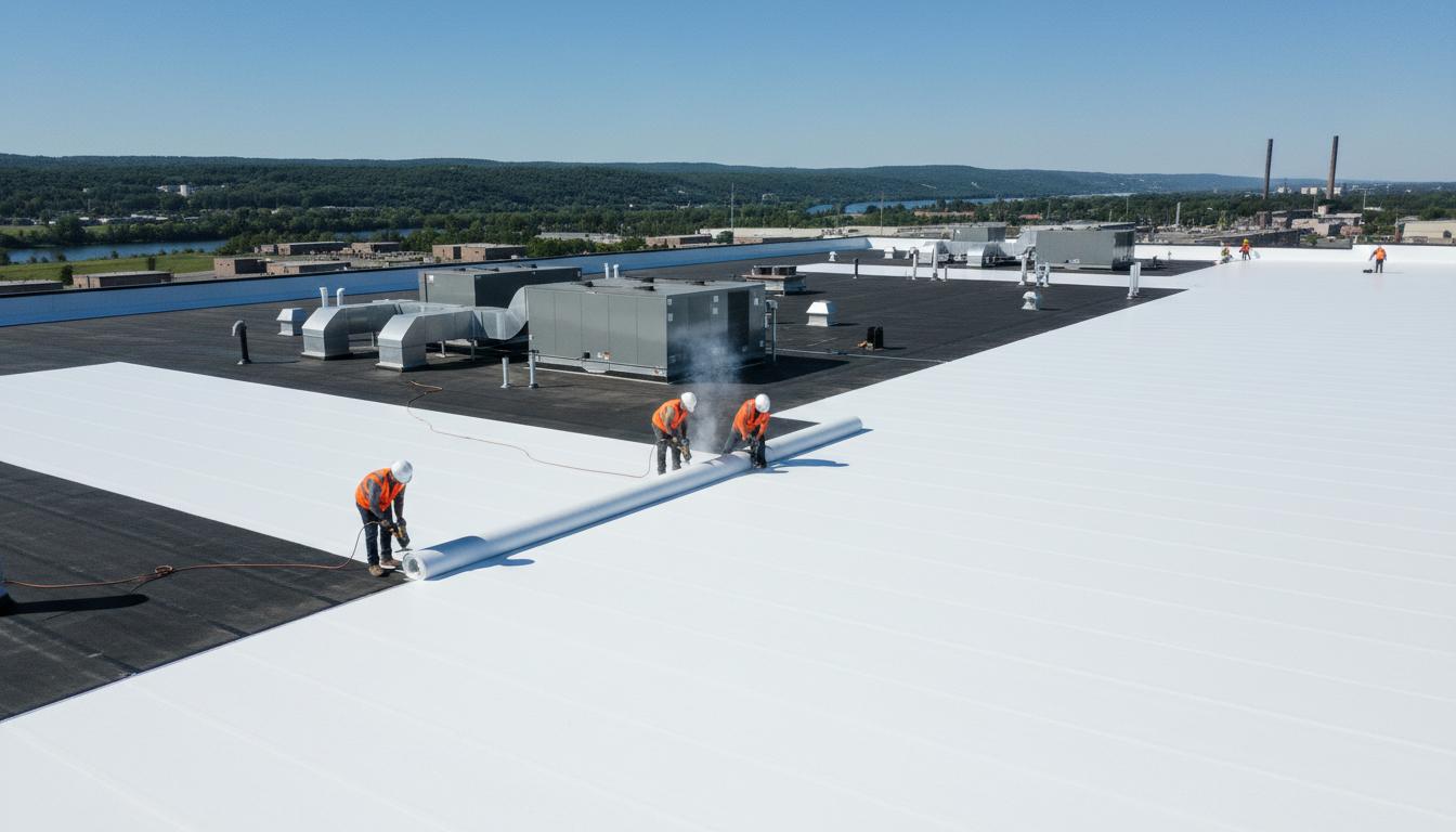 TPO roofing installation